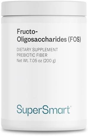 Polvo de Oligosacáridos Fructo de Supersmart (Prebióticos FOS) - Oligofructosa Inulina - Suplemento de Fibra | Sin OGM y Libre de Gluten - 200 g - imagen 1