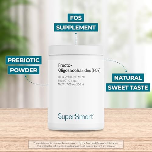 Polvo de Oligosacáridos Fructo de Supersmart (Prebióticos FOS) - Oligofructosa Inulina - Suplemento de Fibra | Sin OGM y Libre de Gluten - 200 g - imagen 3