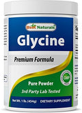 Mejor Naturales Polvo de Glicina 1 LB - Soporte para Neurotransmisores y Relajación - imagen 1