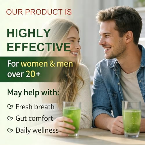 Polvo de Clorofila Swiyie – 100mg de Clorofila Líquida para Beber – Suplemento Natural Detox Herbal – Apoya el Intestino y el Aliento – Fórmula de - imagen 2