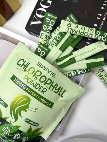 Polvo de Clorofila Swiyie – 100mg de Clorofila Líquida para Beber – Suplemento Natural Detox Herbal – Apoya el Intestino y el Aliento – Fórmula de - imagen 6