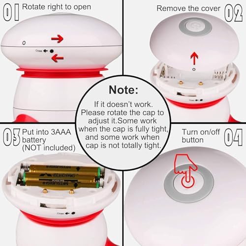 Masajeador de Mano Cotsoco Mini Portátil, Vibrador con Luz LED para Alivio de Dolor en Cuerpo, Cabeza, Cuello, Espalda, Piernas y Brazos, Funciona - imagen 4