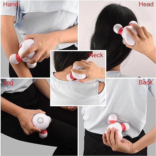 Masajeador de Mano Cotsoco Mini Portátil, Vibrador con Luz LED para Alivio de Dolor en Cuerpo, Cabeza, Cuello, Espalda, Piernas y Brazos, Funciona - imagen 7