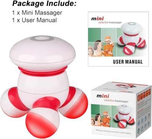 Masajeador de Mano Cotsoco Mini Portátil, Vibrador con Luz LED para Alivio de Dolor en Cuerpo, Cabeza, Cuello, Espalda, Piernas y Brazos, Funciona - imagen 8