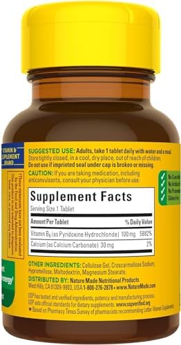 Tabletas de Vitamina B6 100mg Nm - 100 piezas - imagen 6