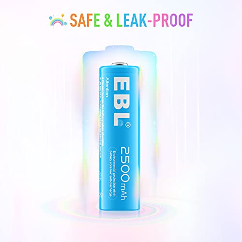 Baterías Recargables EBL AA 2500mAh 1.2V Ni-MH Paquete de 10 Baterías Doble AA - imagen 3