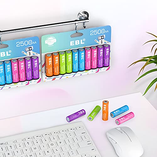Baterías Recargables EBL AA 2500mAh 1.2V Ni-MH Paquete de 10 Baterías Doble AA - imagen 7