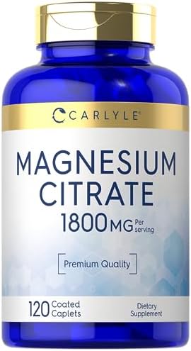 Carlyle Citrato de Magnesio | 1,800mg | 120 Tabletas Recubiertas | Suplemento Vegetariano, No Transgénico y Libre de Gluten - imagen 1