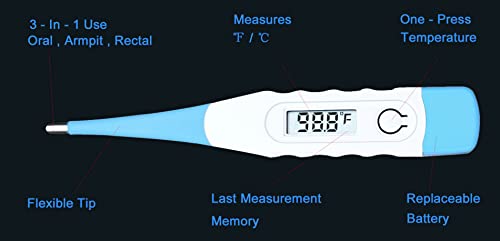 Termómetro Digital BESTWYA para Uso Oral, Rectal o Axilar (Paquete de 4) - imagen 3