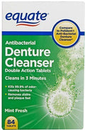 Limpiador Antibacterial para Dentaduras Equate - Paquete de Dos, 168 Tabletas - imagen 1