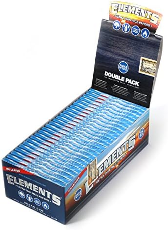 Papel para enrollar cigarrillos Elements Single Wide Rice, Goma de Azúcar, 100 piezas (Paquete de 25) - imagen 1