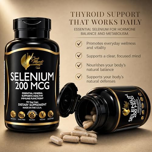 Cocó March N.M.D. Selenio 200 mcg – Suplemento para Tiroides e Inmunidad – Mineral Esencial para Metabolismo y Defensa Antioxidante – 90 Cápsulas - imagen 2