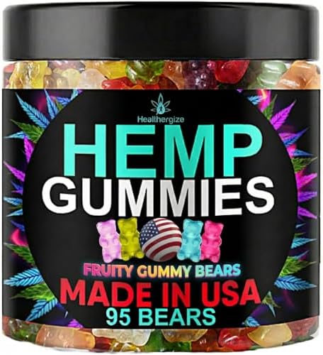 Gomitas de Cáñamo para Dormir, Relajación y Enfoque - Sabor Frutal Natural - Con Aceite de Semilla de Cáñamo - Hechas en EE. UU. - 95 Piezas - imagen 1