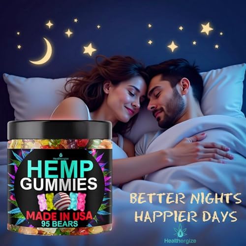 Gomitas de Cáñamo para Dormir, Relajación y Enfoque - Sabor Frutal Natural - Con Aceite de Semilla de Cáñamo - Hechas en EE. UU. - 95 Piezas - imagen 2