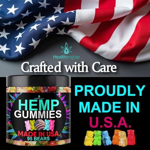 Gomitas de Cáñamo para Dormir, Relajación y Enfoque - Sabor Frutal Natural - Con Aceite de Semilla de Cáñamo - Hechas en EE. UU. - 95 Piezas - imagen 3