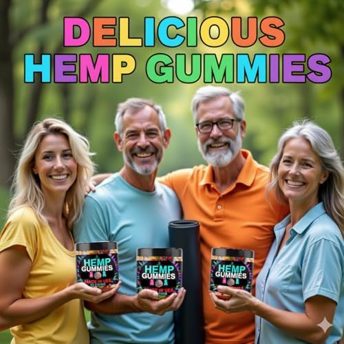 Gomitas de Cáñamo para Dormir, Relajación y Enfoque - Sabor Frutal Natural - Con Aceite de Semilla de Cáñamo - Hechas en EE. UU. - 95 Piezas - imagen 7