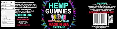 Gomitas de Cáñamo para Dormir, Relajación y Enfoque - Sabor Frutal Natural - Con Aceite de Semilla de Cáñamo - Hechas en EE. UU. - 95 Piezas - imagen 8