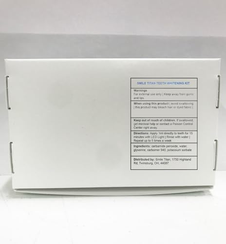 Recarga de Gel Blanqueador de Dientes Smile Titan 4 Jeringas 44% Peróxido de Carbamida - imagen 4