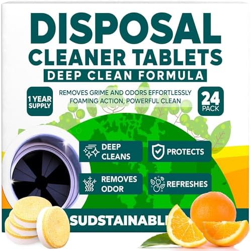 Tabletas Limpiadoras y Desodorantes para Desechos Sudstainables - Paquete de 24, Limpieza y Desodorización de Fregaderos y Trituradores - Suministro - imagen 1