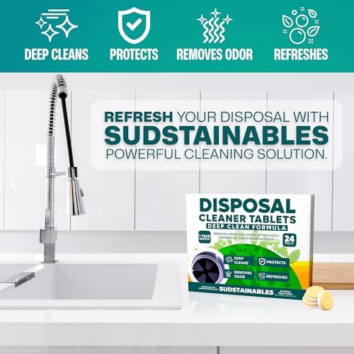 Tabletas Limpiadoras y Desodorantes para Desechos Sudstainables - Paquete de 24, Limpieza y Desodorización de Fregaderos y Trituradores - Suministro - imagen 5