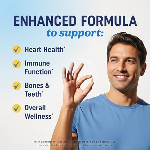 Aceite de Pescado Omega 3 con Vitamina D3 | 1280MG Omega 3 + 1000UI Vit D3 para Salud del Corazón, Inmunidad y Huesos | Suplemento EPA DHA Omega 3 | - imagen 4