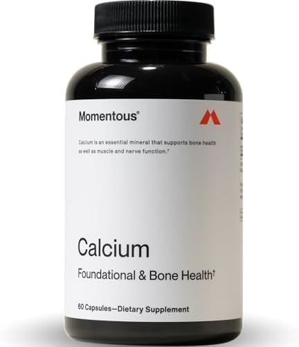 Suplemento de Calcio Momentous con DimaCal - Cápsulas de 250 mg para Salud Ósea y Fundamental - Certificado NSF para Deporte - Sin Gluten - 60 - imagen 1