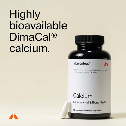 Suplemento de Calcio Momentous con DimaCal - Cápsulas de 250 mg para Salud Ósea y Fundamental - Certificado NSF para Deporte - Sin Gluten - 60 - imagen 3