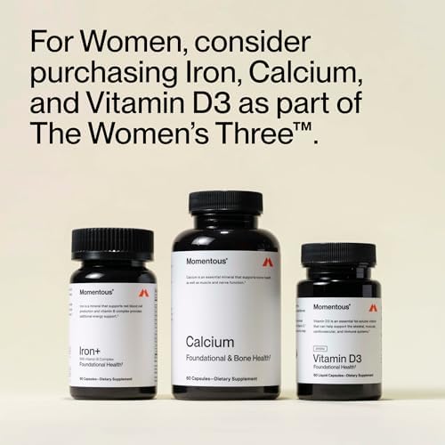 Suplemento de Calcio Momentous con DimaCal - Cápsulas de 250 mg para Salud Ósea y Fundamental - Certificado NSF para Deporte - Sin Gluten - 60 - imagen 7