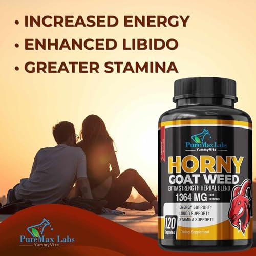 Horny Goat Weed Mezcla de Fuerza Extra, 120 Cápsulas con Maca, Arginina, Ginseng, Tribulus y Tongkat, Apoyo a la Libido y Energía, Fórmula No GMO - imagen 5