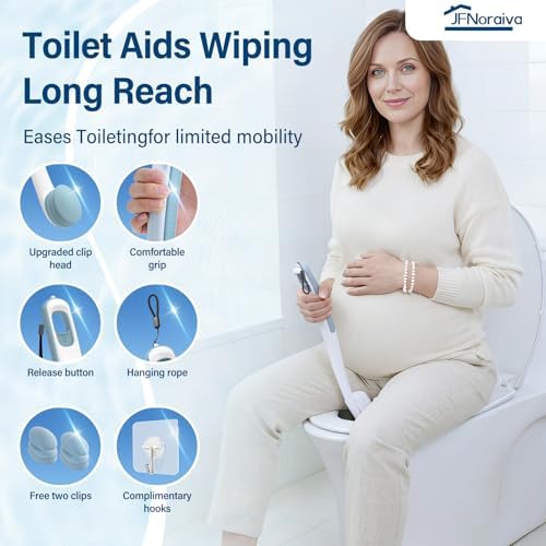 Ayuda para Limpiar el Trasero JFNoraiva – Ideal para Personas con Sobrepeso, Ancianos, Discapacitados y Post Cirugía, Cabezal Intercambiable y Mango - imagen 4