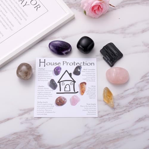 Set de Cristales para Protección del Hogar – Cristales para Remover Energía Negativa, Limpieza de EMF y Bendición Espiritual – Regalo para Nuevo - imagen 3
