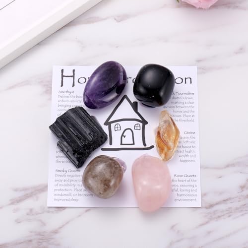 Set de Cristales para Protección del Hogar – Cristales para Remover Energía Negativa, Limpieza de EMF y Bendición Espiritual – Regalo para Nuevo - imagen 4