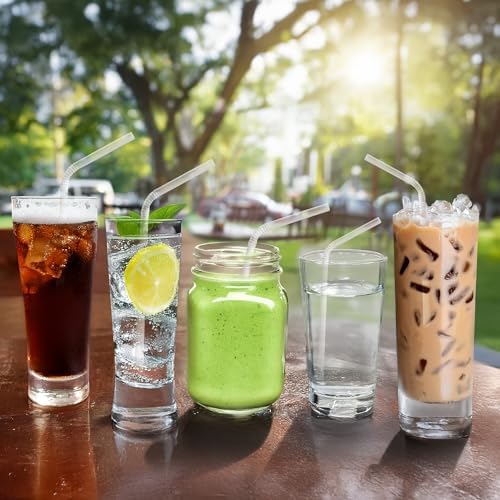 Popotes de Plástico Transparentes Desechables - 400 Popotes Flexibles Envuelto Individualmente - 7.75 para Smoothies, Café, Alcohol, Jugo y Más - imagen 6