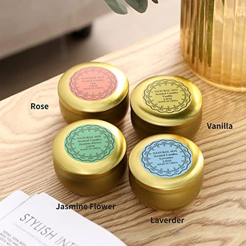 Set de Regalo de Velas Aromáticas Qinxiang, 16 Piezas de Velas de Soja Natural en Lata de 2.5 OZ para Aromaterapia y Reuniones Familiares - imagen 2
