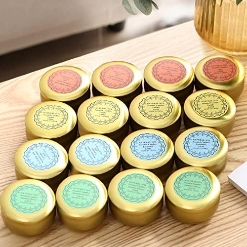 Set de Regalo de Velas Aromáticas Qinxiang, 16 Piezas de Velas de Soja Natural en Lata de 2.5 OZ para Aromaterapia y Reuniones Familiares - imagen 4
