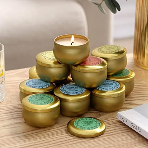 Set de Regalo de Velas Aromáticas Qinxiang, 16 Piezas de Velas de Soja Natural en Lata de 2.5 OZ para Aromaterapia y Reuniones Familiares - imagen 6