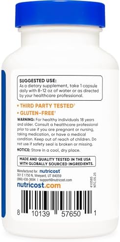 Extracto de Salvia Nutricost 120 Cápsulas - 120 Porciones por Botella, Suplemento Vegano, Libre de OGM y Gluten - imagen 4