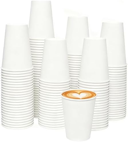 Tazas de Papel Desechables WhalePassing de 12 oz, 120 piezas - Blancas, Perfectas para Bebidas Frías y Calientes, Papel Grado Alimenticio, Reforzadas - imagen 1