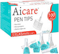 Puntas de Pluma 33G x 6mm, Ajuste Universal, 100 por caja, Cómodas, Extra Delgadas - imagen 1