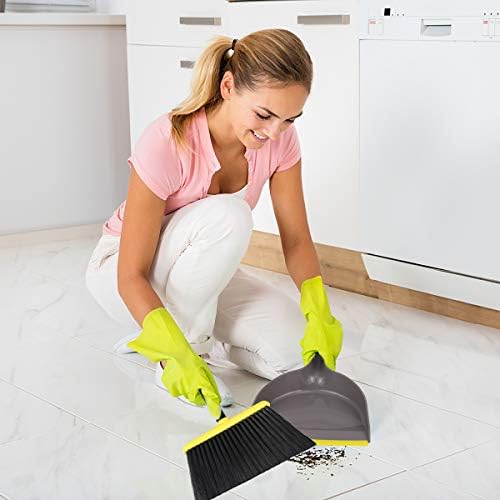Juego de Escoba y Recogedor, Escoba Interior con Recogedor para el Hogar, Escoba de Ángulo para Barrer el Piso - imagen 7