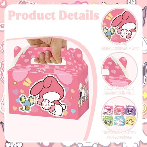 Decoraciones Kawaii para Cumpleaños ARERQEWN, 12 Bolsitas de Regalo Kawaii, Bolsas de Dulces para Decoraciones de Fiesta Kawaii - imagen 3