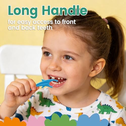 Lakeyface 200 Hilos Dentales Biodegradables para Niños, Sabor Fresa, Ecológicos y Veganos - 4 Divertidos Diseños de Animales, Sin Flúor ni BPA - imagen 5