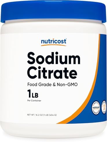 Polvo de Citrato de Sodio Nutricost 1LB (16oz) - Grado Alimenticio, No GMO - Emulsificante, Mejorador de Sabor Natural, Conservador Alimentario - imagen 1