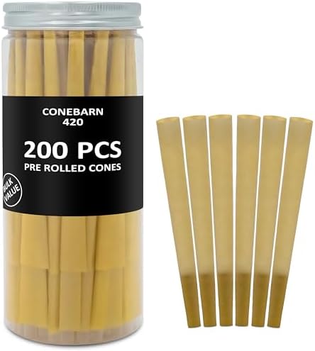 Conos Pre Enrollados | Paquete de 200 Conos Naturales Sin Blanquear | Tamaño King Size Clásico | Incluye Puntas y Tubos de Empaque - imagen 1