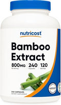 Extracto de Bambú Nutricost, 400 mg, 240 Cápsulas - Vegano, Sin Gluten y No Modificado Genéticamente - 120 Porciones con 800 mg - imagen 1