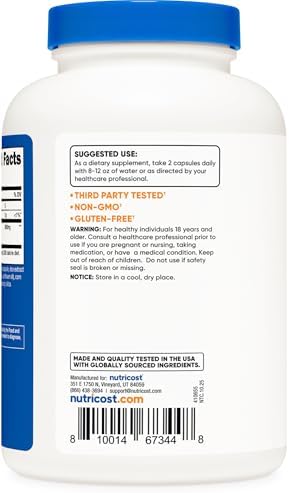 Extracto de Bambú Nutricost, 400 mg, 240 Cápsulas - Vegano, Sin Gluten y No Modificado Genéticamente - 120 Porciones con 800 mg - imagen 4