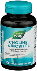Choline e Inositol de Nature's Way, Salud Cerebral*, Energía Celular*, 1,000 mg por Porción, 100 Cápsulas - imagen 1