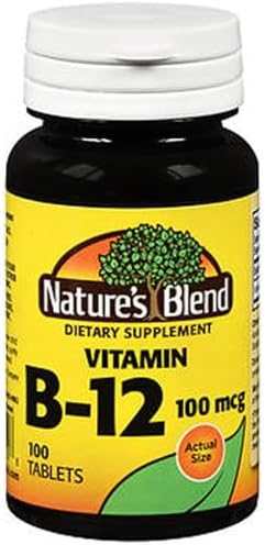 Tabletas de Vitamina B12 de Nature's Blend 100 mcg - 100 piezas, Paquete de 2 - imagen 1