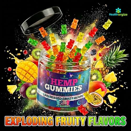 Gomitas de Cáñamo para Dormir y Relajarse - Caramelos de Osito Frutales - Hecho en EE. UU. - Probadas en Laboratorio - 95 Gomitas - imagen 5