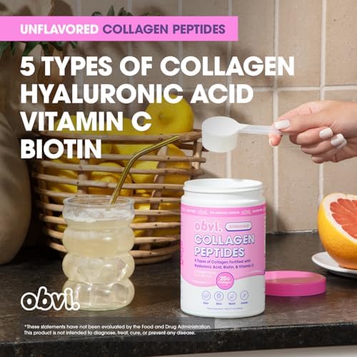 Obvi Polvo de Colágeno Hidrolizado Multi Colágeno con Ácido Hialurónico y Vitamina C, Sin Sabor, Ideal para Cabello, Piel, Uñas y Articulaciones - imagen 2